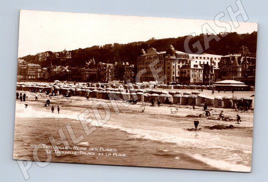 Pohlednice Trouville 1907 pláž a palác stará (M7822)