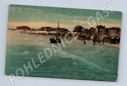 Pohlednice Berck Plage 1928 stará použitá (M7823)