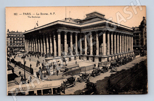 Pohlednice Paříž La Bourse The Exchange historická (M7825)