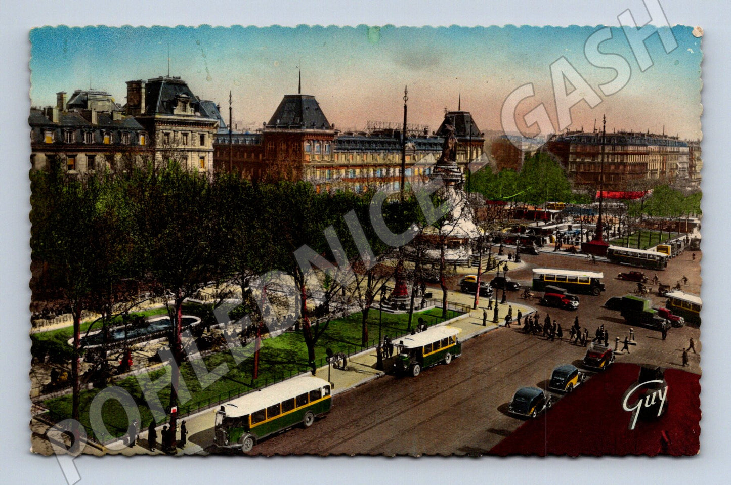 Pohlednice Paříž Place de la République kolor doprava (M7826)