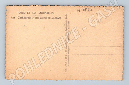 Pohlednice Paříž Notre Dame kolorovaná stará (M7827)
