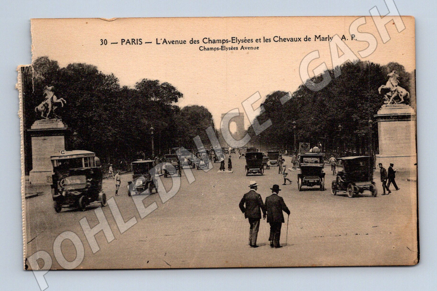 Pohlednice Paříž Champs Élysées Vítězný oblouk (M7829)