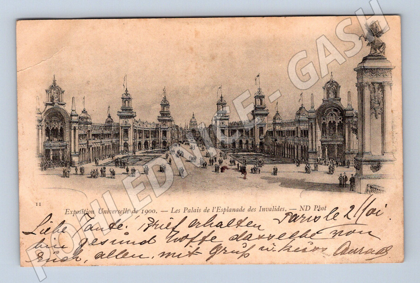 Pohlednice Paříž Expozice 1900 do Německa (M7830)