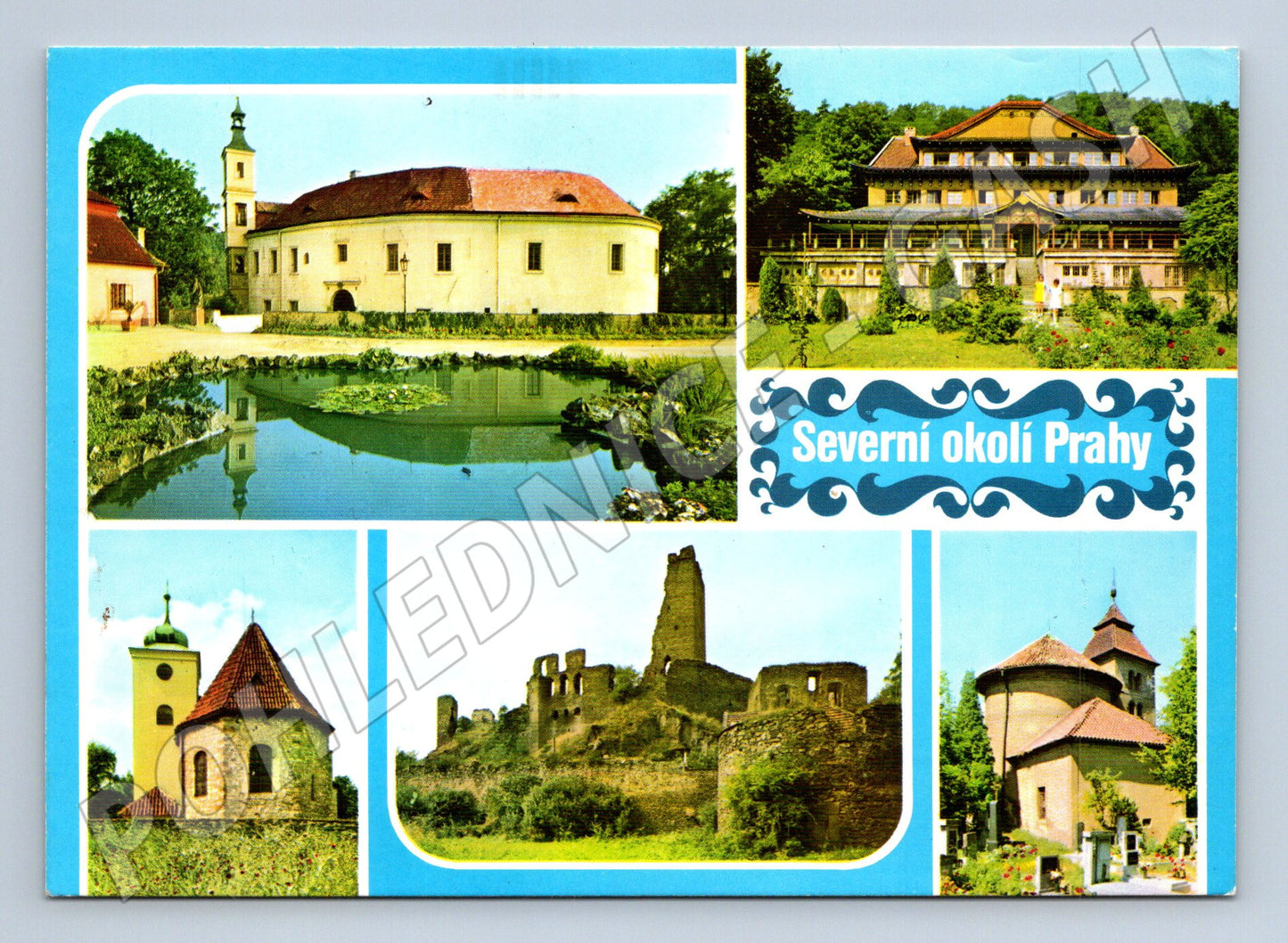 Postcard Northern surroundings of Prague castles Okoř (M7832)