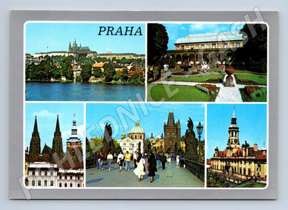 Postcard Prague, multiple images, large format, unused (M7840)