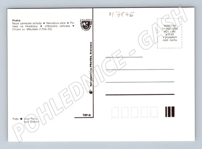 Pohlednice Praha koláž památek a zákoutí velký formát (M7846)