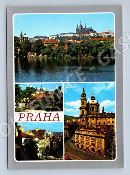 Pohlednice Praha Hradčany sv Mikuláš Vrtbovská zahrada (M7847)
