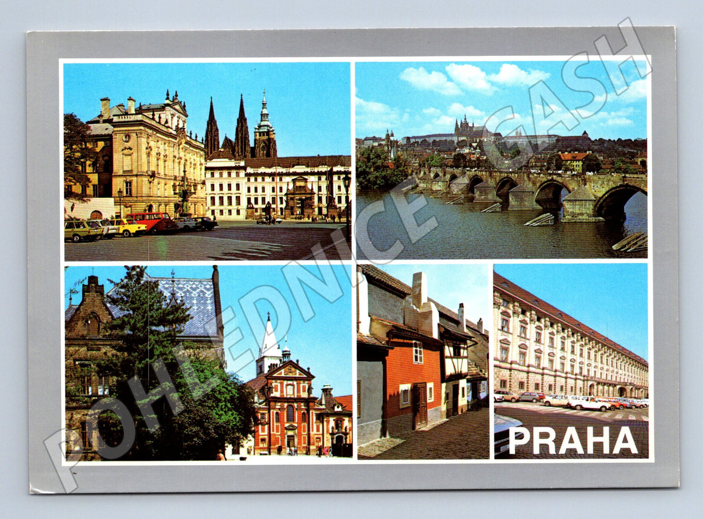 Pohlednice Praha historické památky koláž neprošlá (M7849)