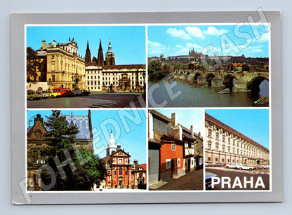 Pohlednice Praha historické památky koláž neprošlá (M7849)