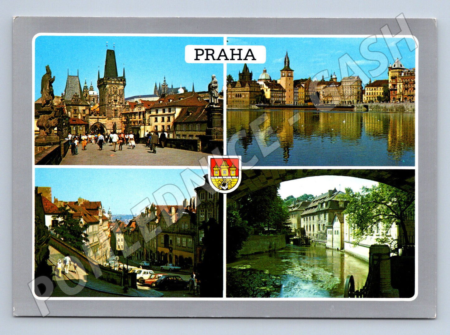 Postcard Prague Charles Bridge and monuments large format (M7853)