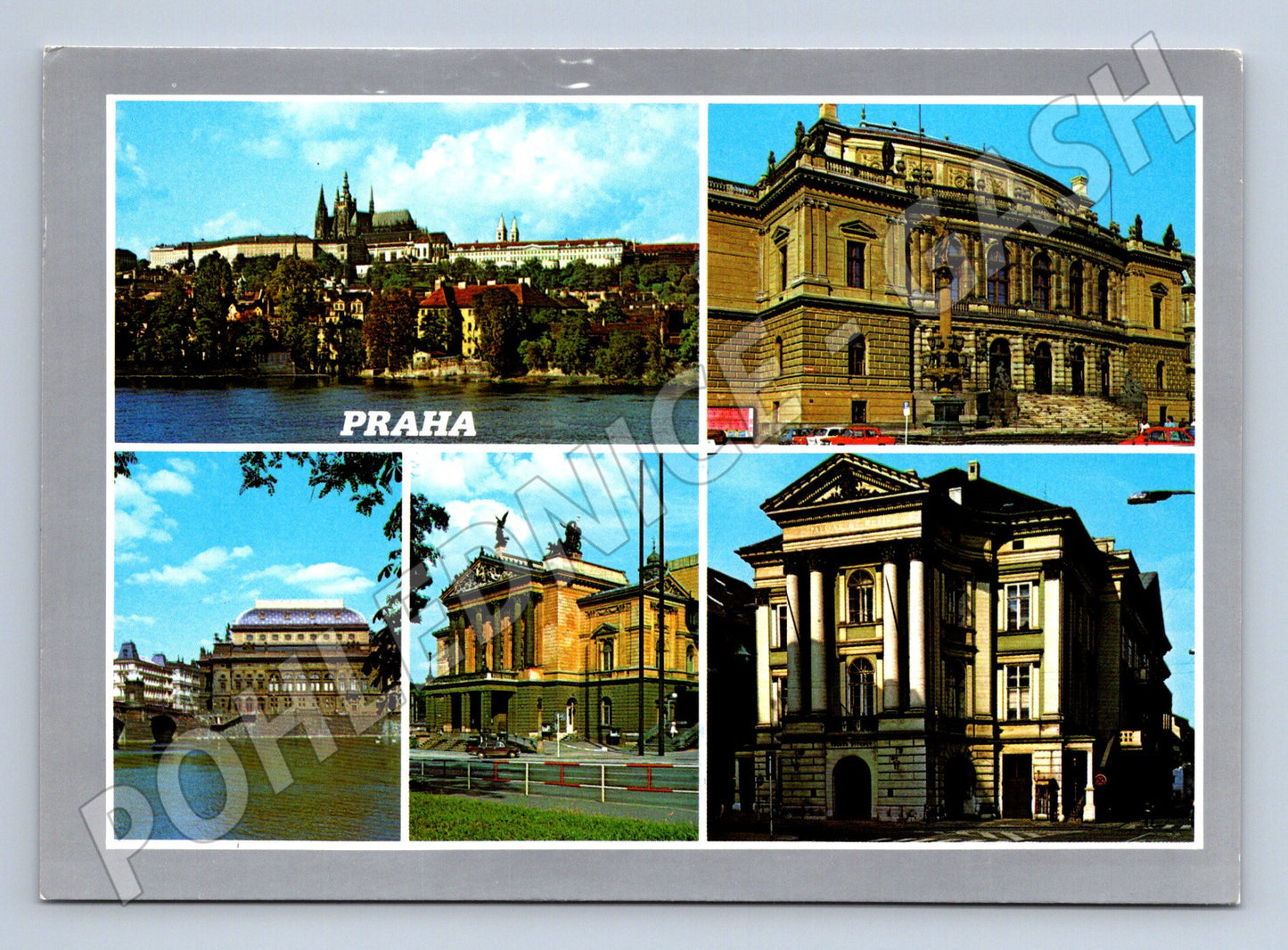 Pohlednice Praha více pohledů na památky velký formát (M7855)