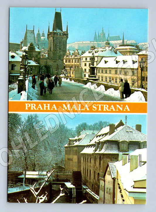 Postcard Prague Lesser Town winter large format (M7863)