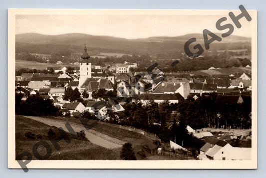 Pohlednice Netolice věž kostela 1956 (M788)