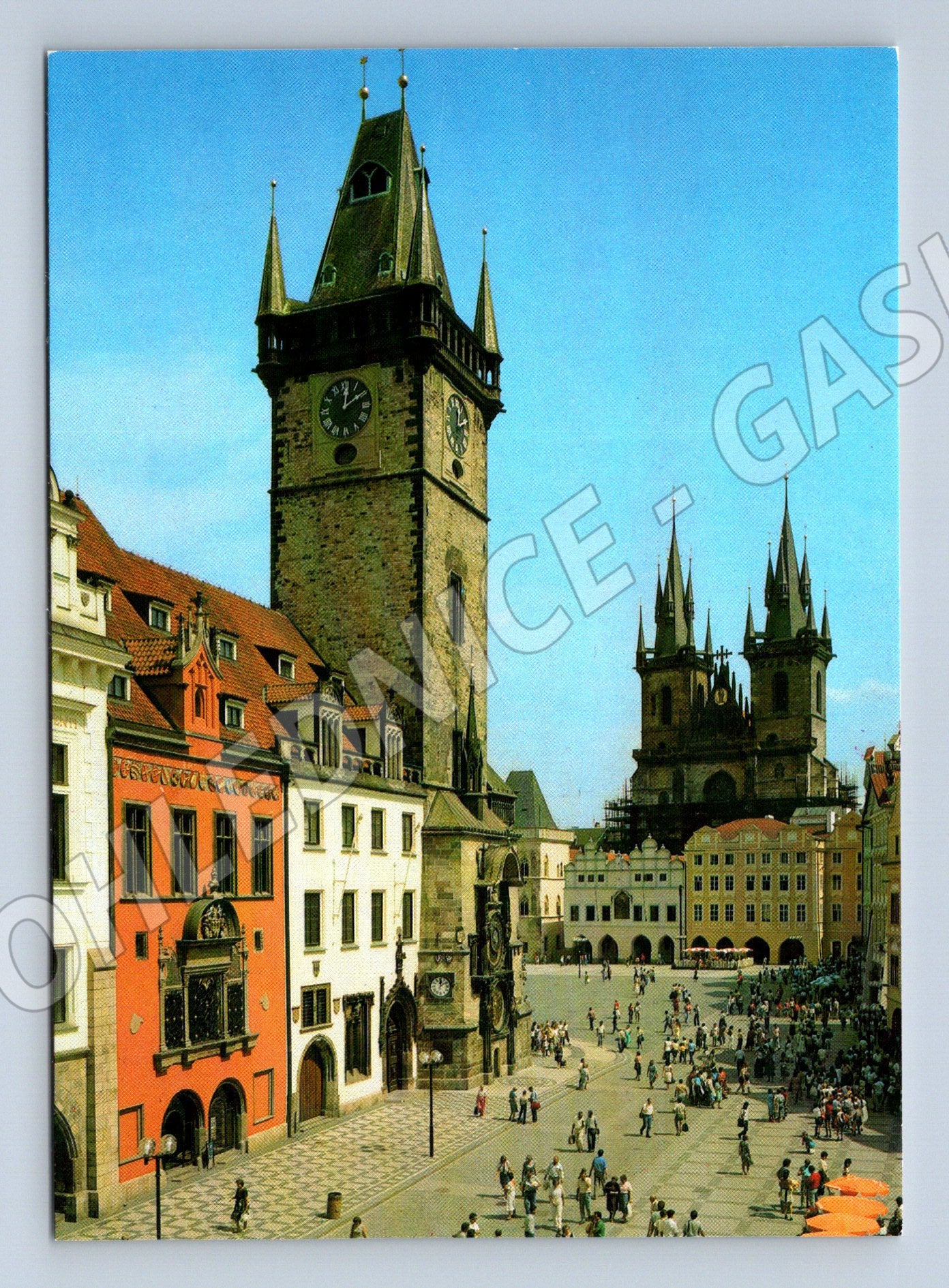 Pohlednice Praha Staroměstské náměstí radnice Týn (M7880)