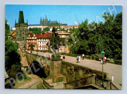 Pohlednice Praha Karlův most a Hradčany barevná (M7890)