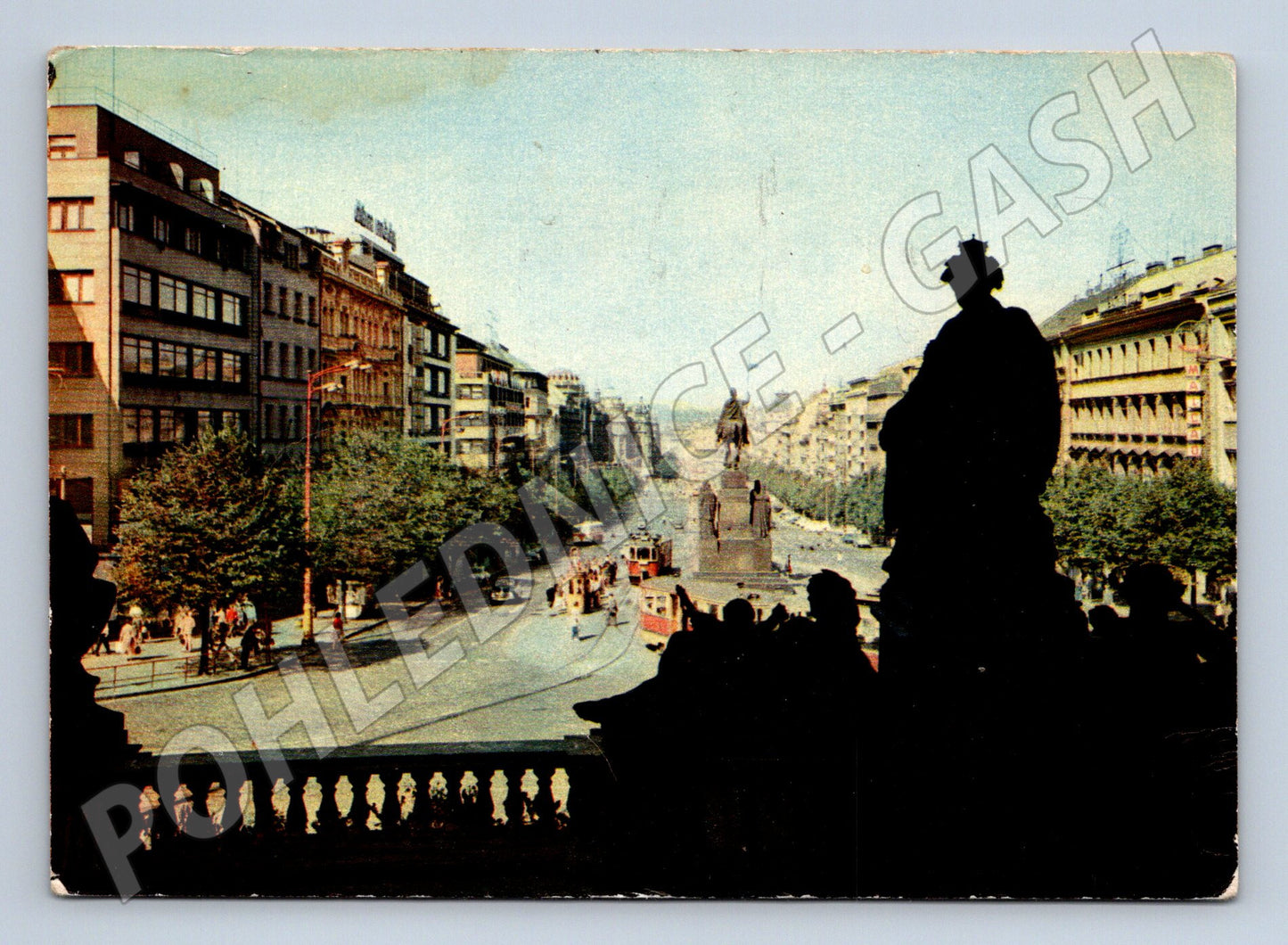 Pohlednice Praha Václavské náměstí malý formát (M7893)