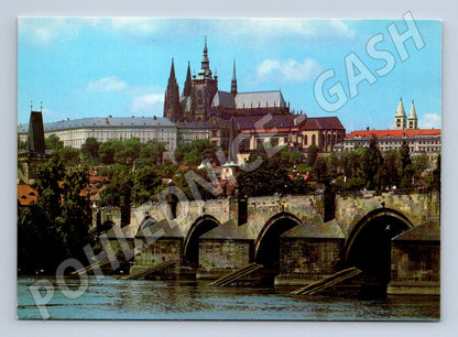 Pohlednice Pražský hrad a Karlův most velký formát (M7896)