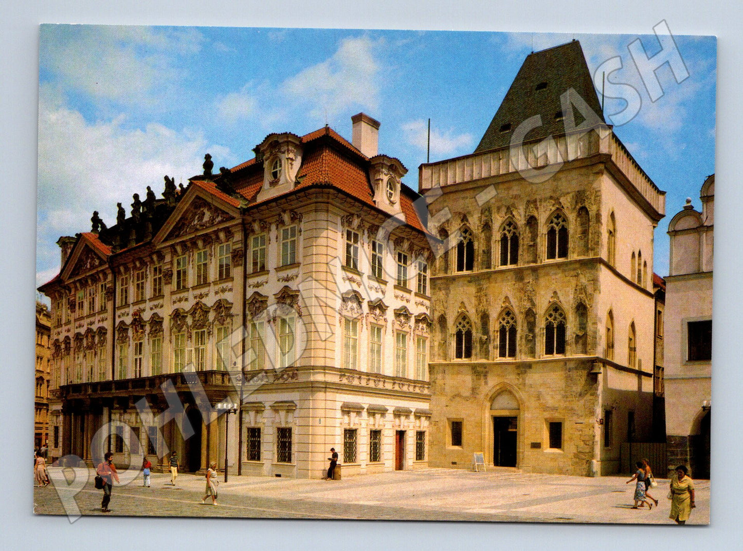 Postcard Prague Old Town Square Kinský and U zvonu (M7898)