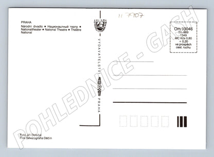 Pohlednice Praha Národní divadlo barevná velký formát (M7907)