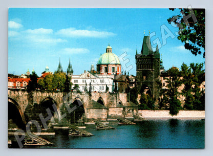 Pohlednice Praha Karlův most velký formát neprošlá (M7911)