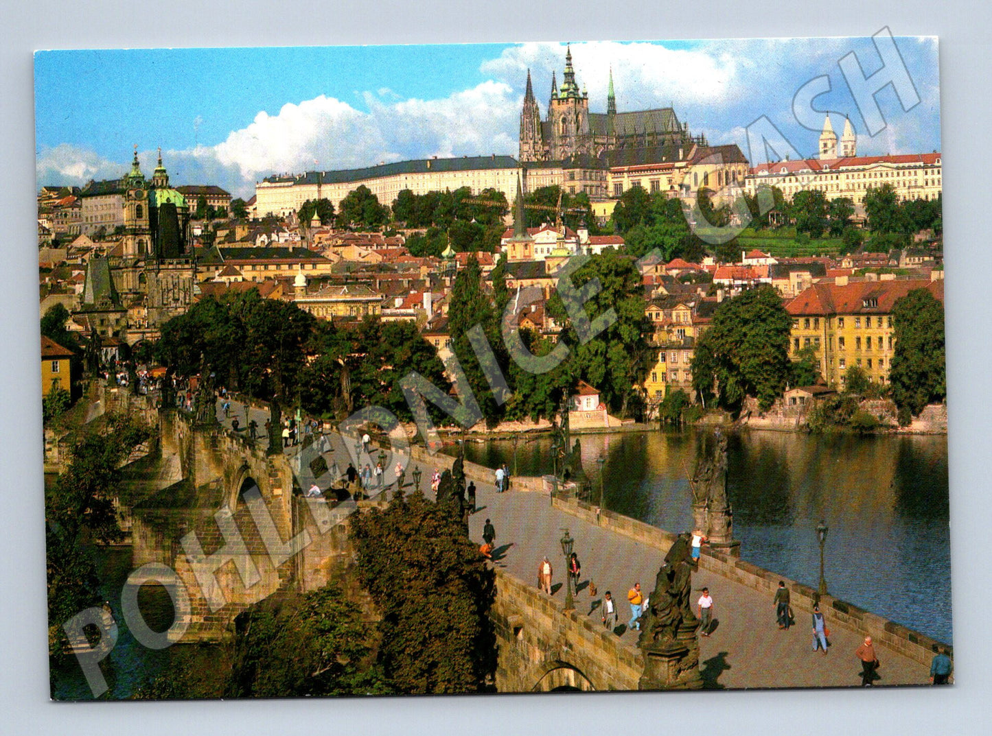 Postcard Prague Castle and Charles Bridge large format (M7912)