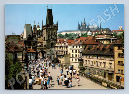 Pohlednice Praha Karlův most a Hradčany velký formát (M7915)