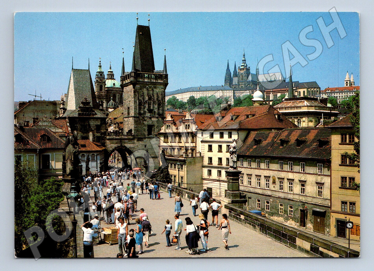 Postcard Prague Charles Bridge and Hradčany large format (M7920)
