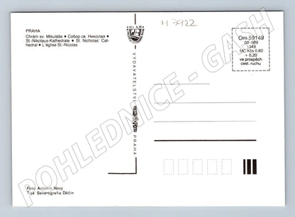 Pohlednice Praha chrám sv Mikuláše velký formát neprošlá (M7922)