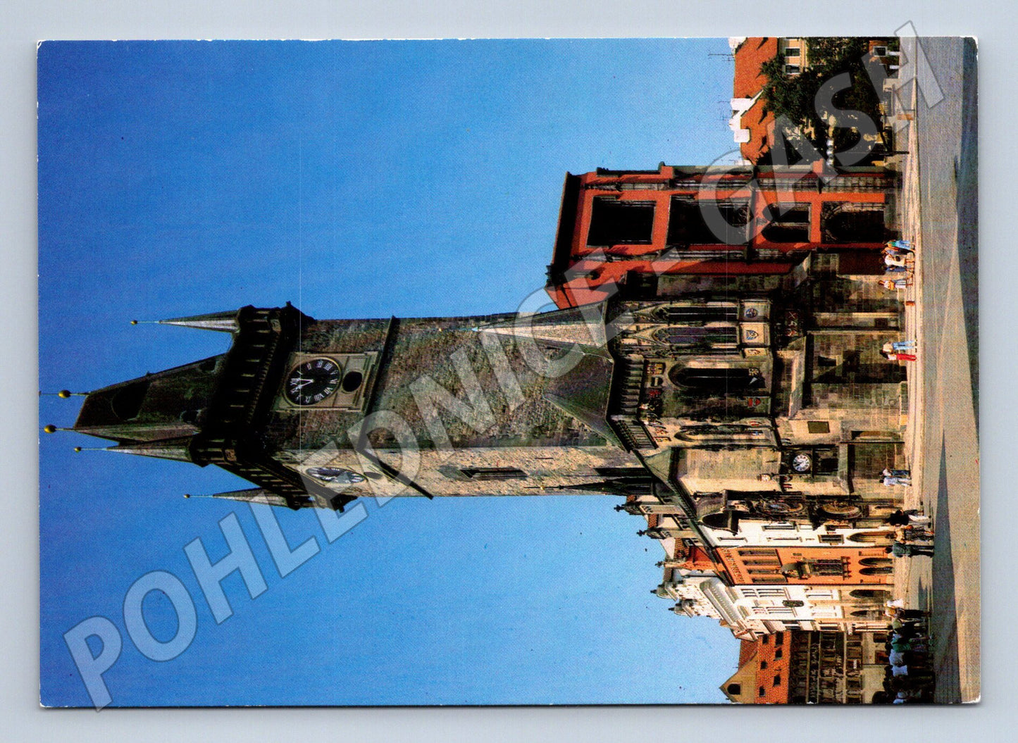 Postcard Prague Old Town Hall historical (M7932)