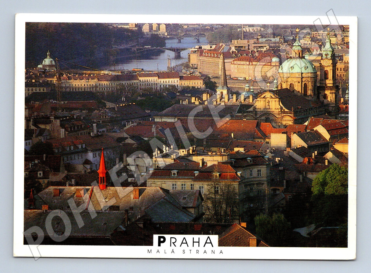 Postcard Prague Lesser Town large format stamp of the Czechoslovak Socialist Republic (M7934)