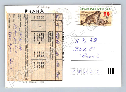 Postcard Prague Lesser Town large format stamp of the Czechoslovak Socialist Republic (M7934)