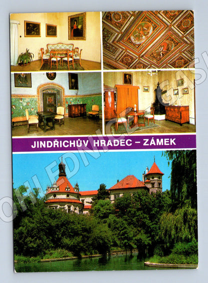 Postcard Jindřichův Hradec castle interiors exterior (M7947)