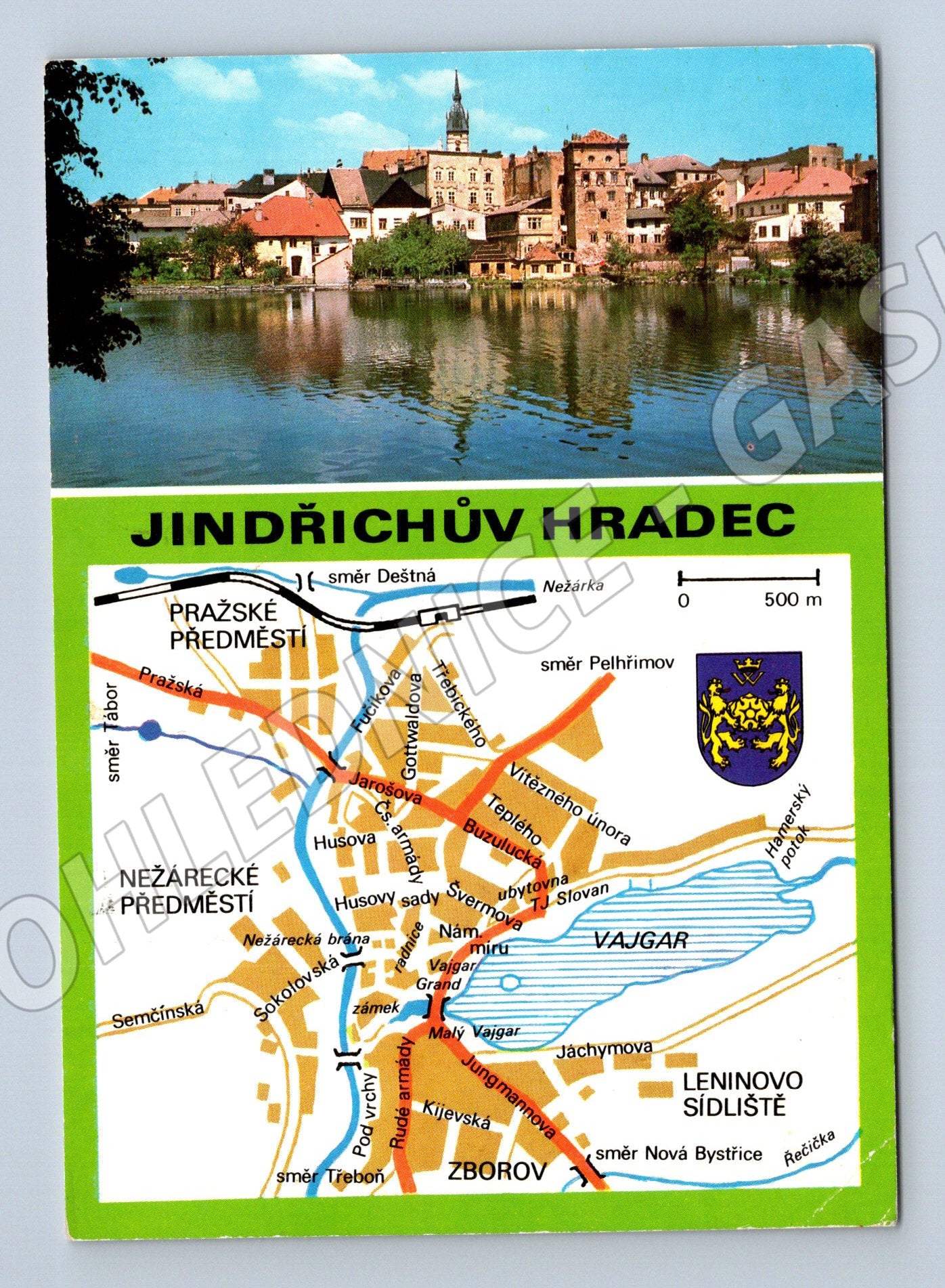 Pohlednice Jindřichův Hradec zámek a historické centrum (M7948)