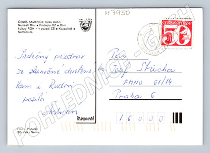 Pohlednice Česká Kamenice vícepohled prošlá poštou (M7950)