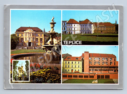 Pohlednice Teplice koláž památek použitá ČSSR (M7955)