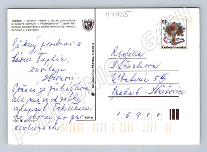 Pohlednice Teplice koláž památek použitá ČSSR (M7955)