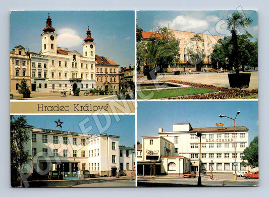 Pohlednice Hradec Králové vícepohled prošlá (M7957)
