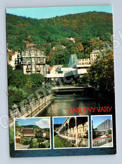 Pohlednice Karlovy Vary vícepohled 1976 zaslaná (M7961)