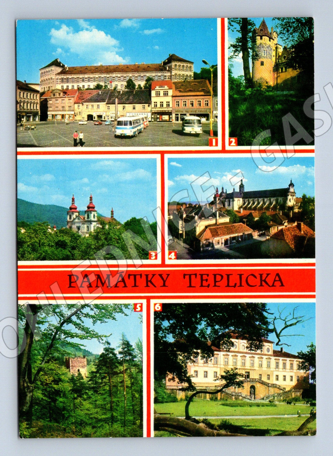 Postcard Monuments of the Teplice region castles chateaus monasteries (M7965)