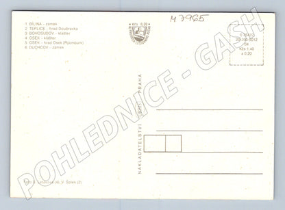 Postcard Monuments of the Teplice region castles chateaus monasteries (M7965)