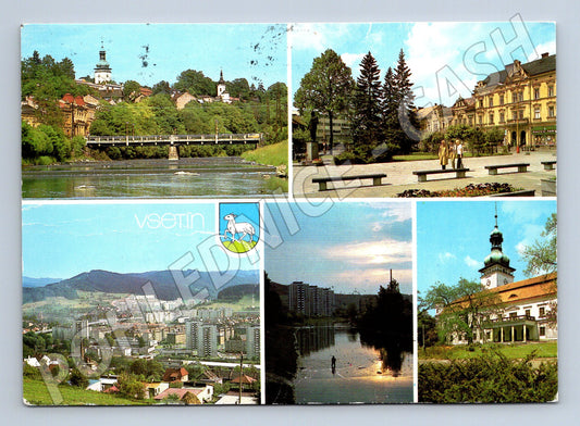 Pohlednice Vsetín vícepohled 1991 zaslaná (M7974)