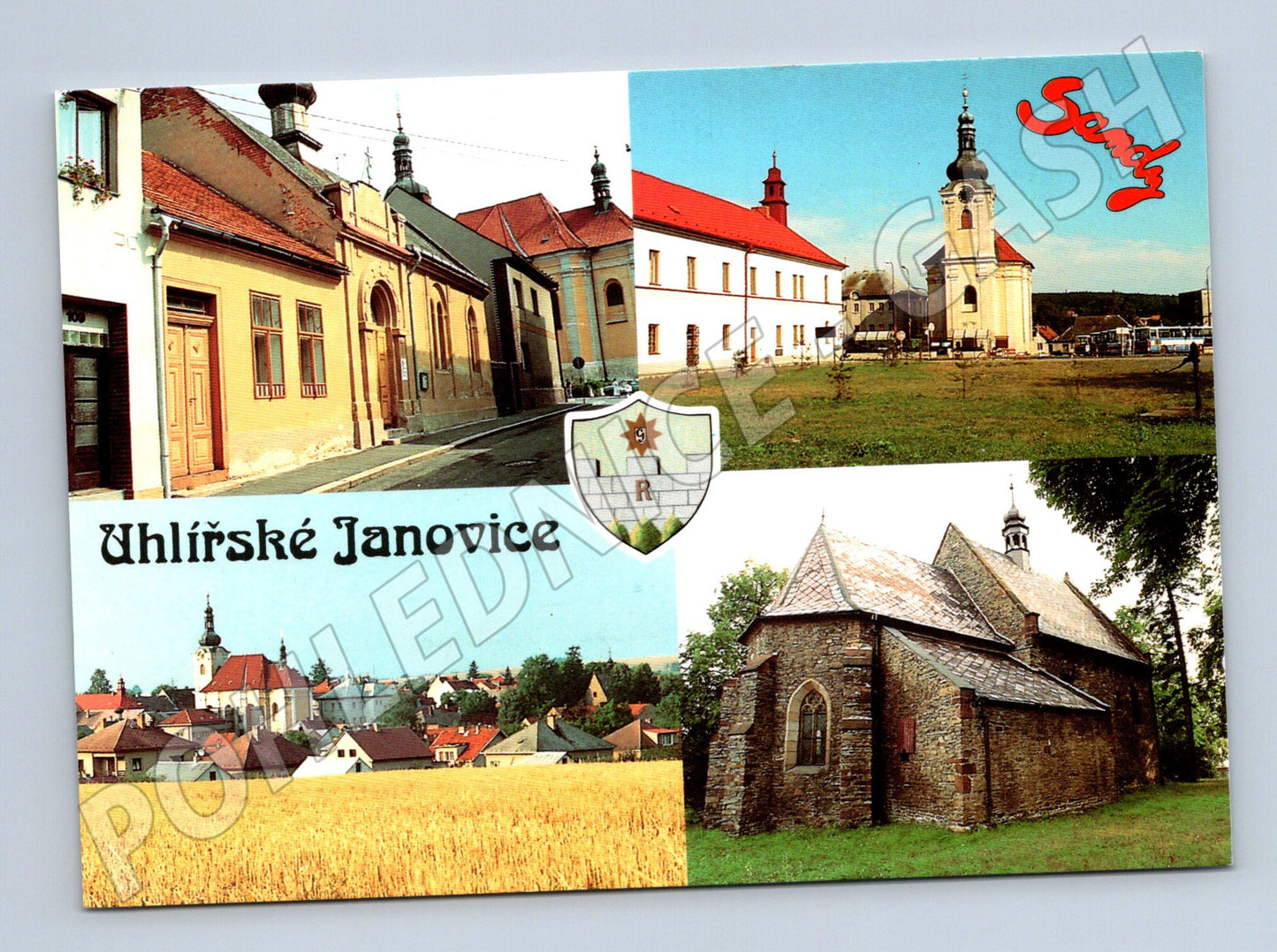 Postcard Uhlířská Janovice colored sent (M7987)