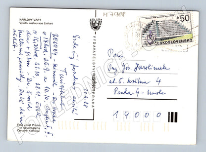 Pohlednice Karlovy Vary Linhart výletní restaurace (M7988)