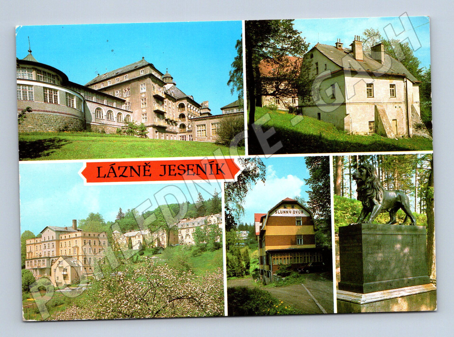 Postcard Lázně Jeseník old small format (M7991)