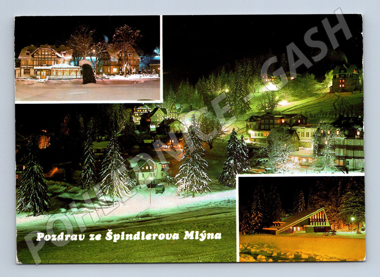 Postcard Špindlerův Mlýn Krkonoše Winter 1988 (M7992)