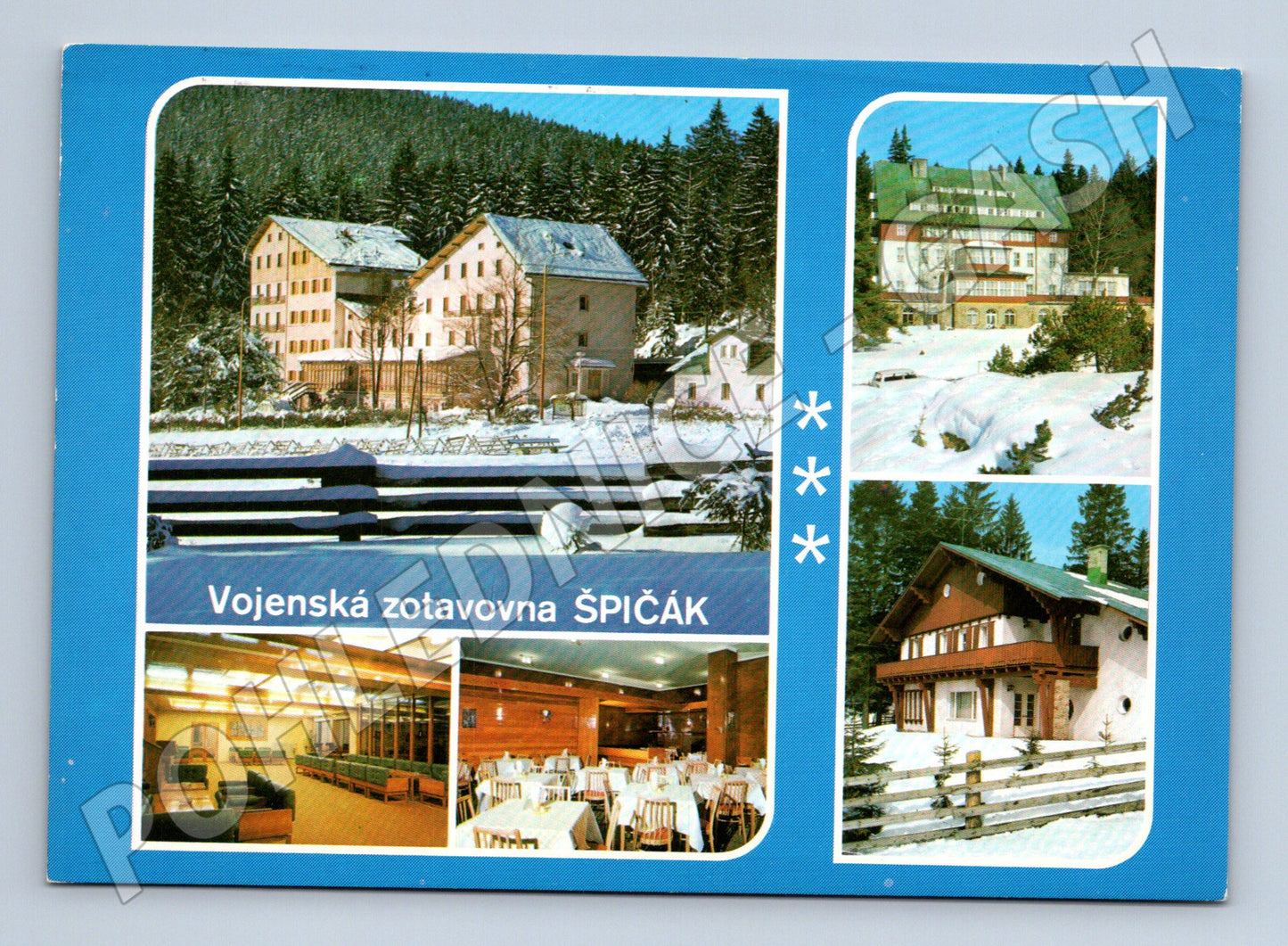 Pohlednice Vojenská zotavovna Špičák zima zaslaná (M7993)