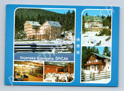 Pohlednice Vojenská zotavovna Špičák zima zaslaná (M7993)