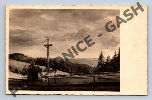Pohlednice kříž v krajině 1935 ČSR (M800)