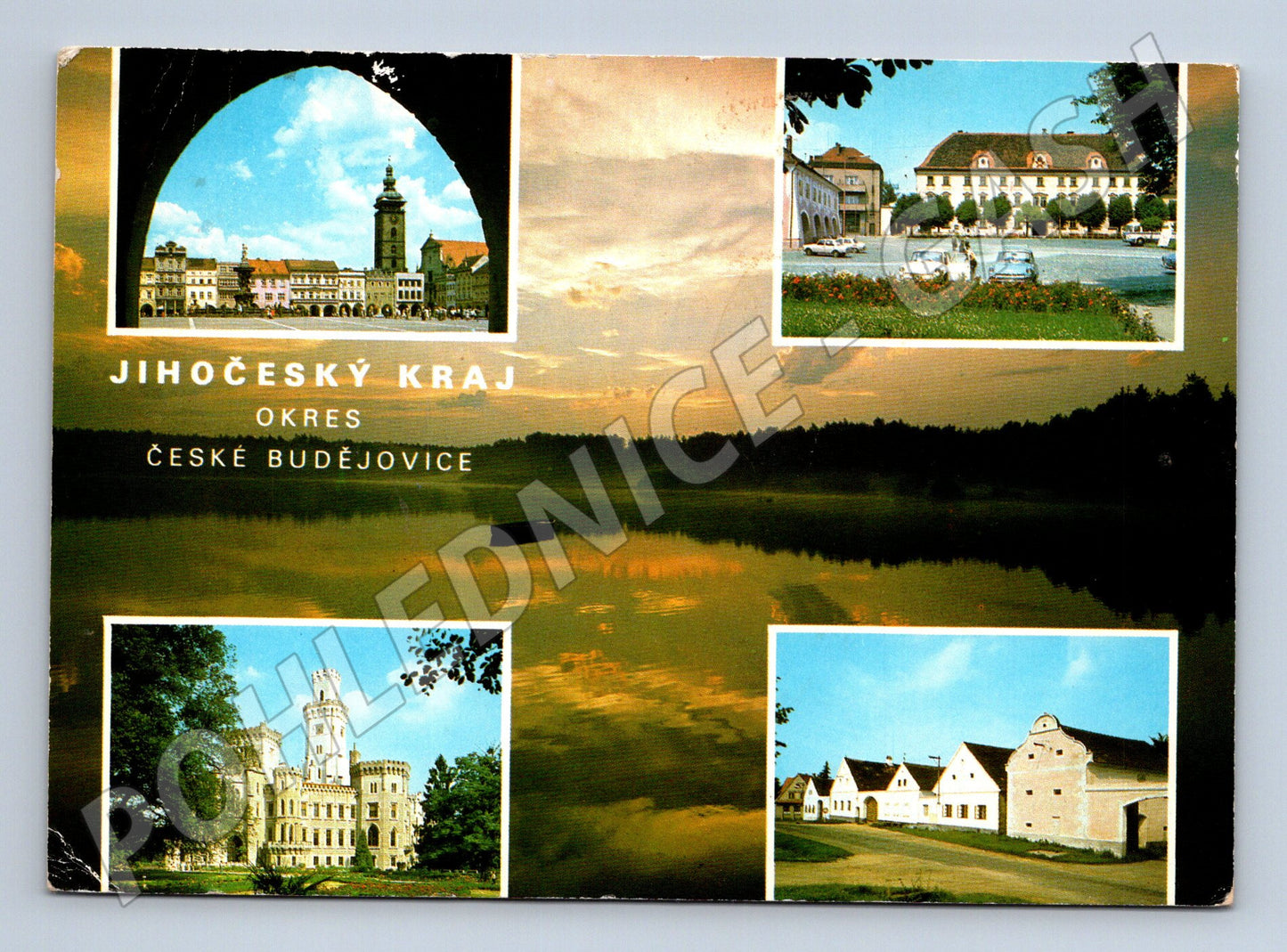Pohlednice Jihočeský kraj Budějovice Hluboká Holašovice (M8003)