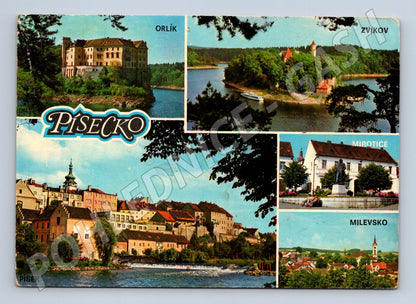 Postcard Písek Orlík Zvíkov Písek Mirotice Milevsko (M8006)